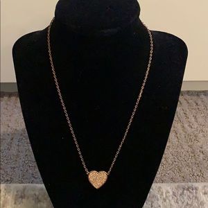 Michael Kors rose gold heart necklace